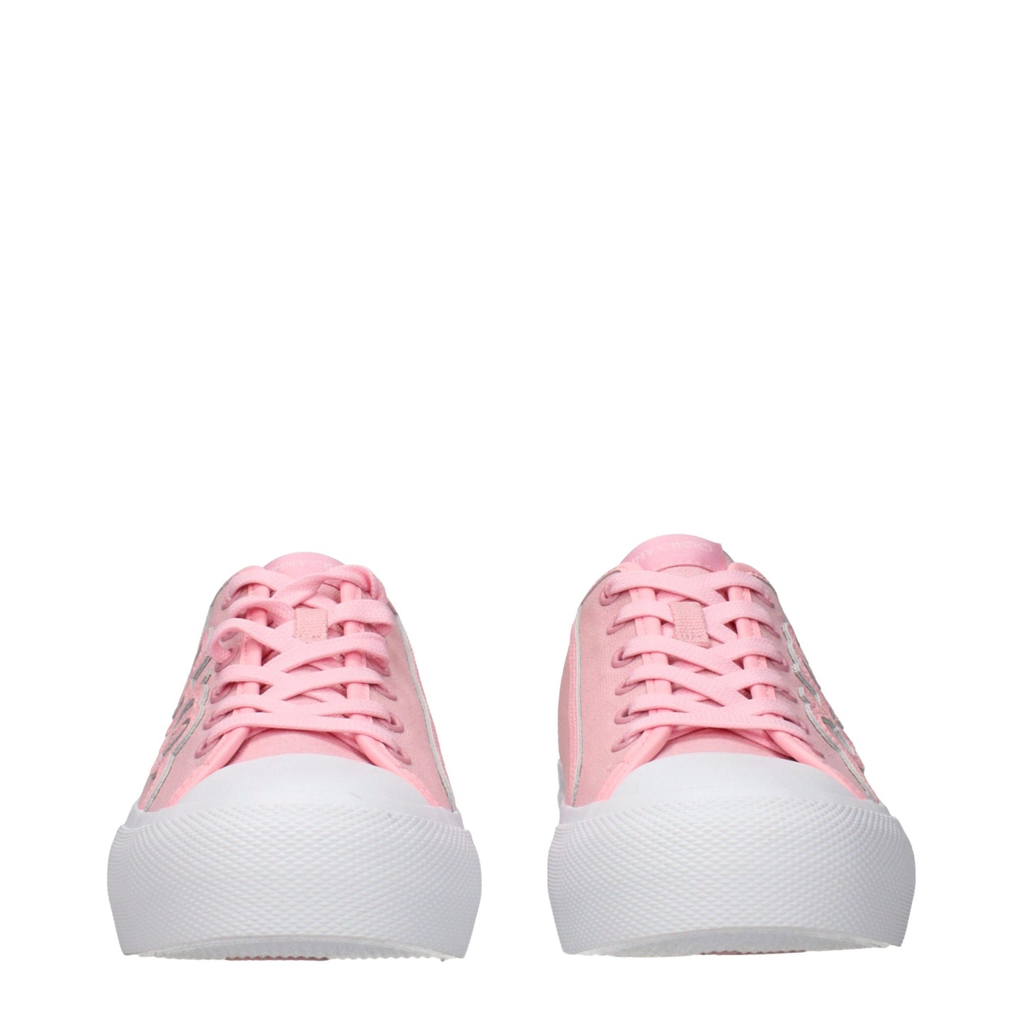 Jimmy Choo Pink Fabric Low Top Sneakers Jimmy Choo