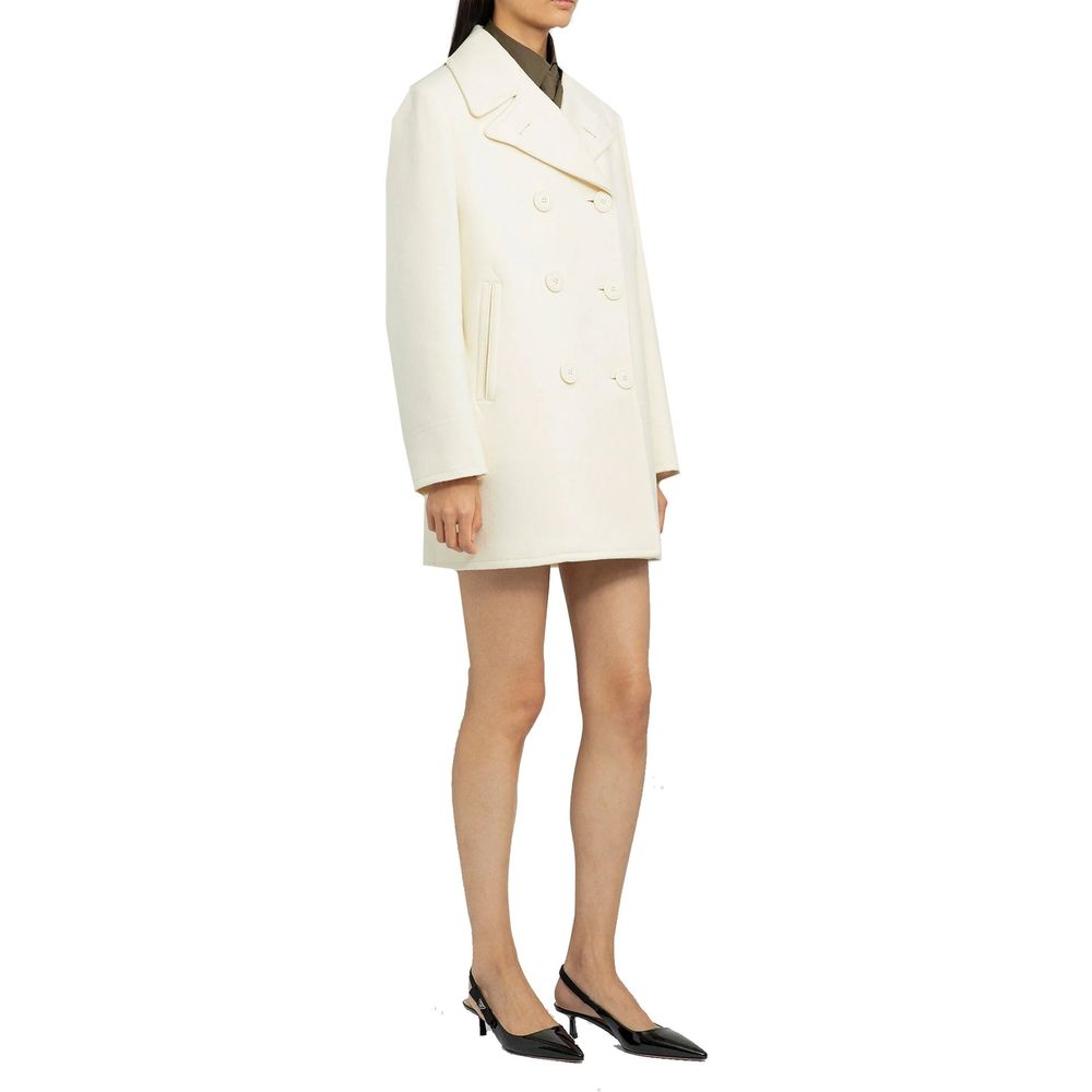 Prada White Wool Coat Prada