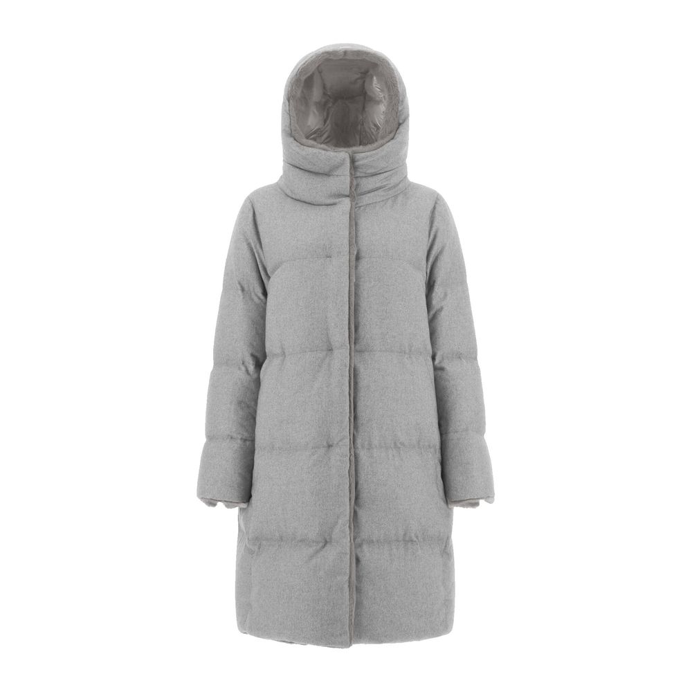 Herno Gray Cashmere Coat Herno