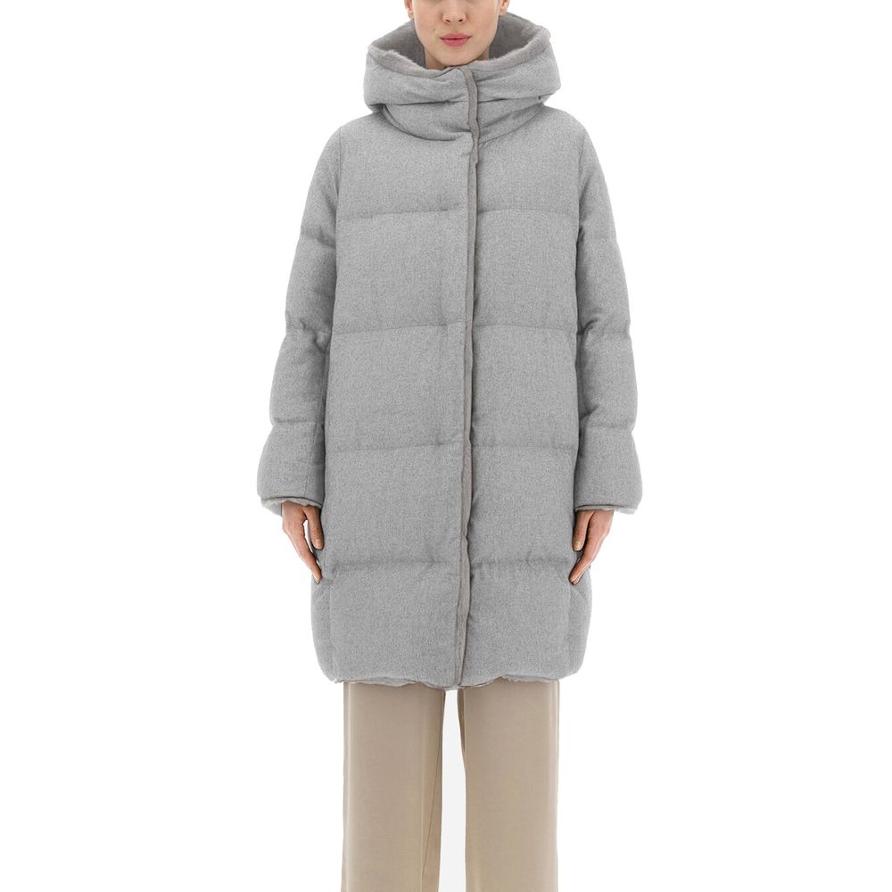 Herno Gray Cashmere Coat Herno