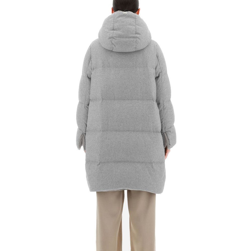 Herno Gray Cashmere Coat Herno