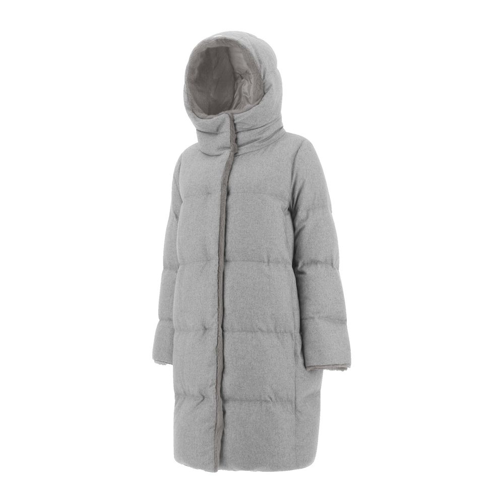 Herno Gray Cashmere Coat Herno