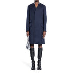 Maison Margiela Blue Wool Coat Maison Margiela