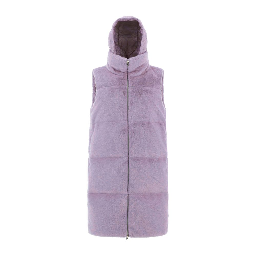 Herno Purple Polyamide Coat Herno
