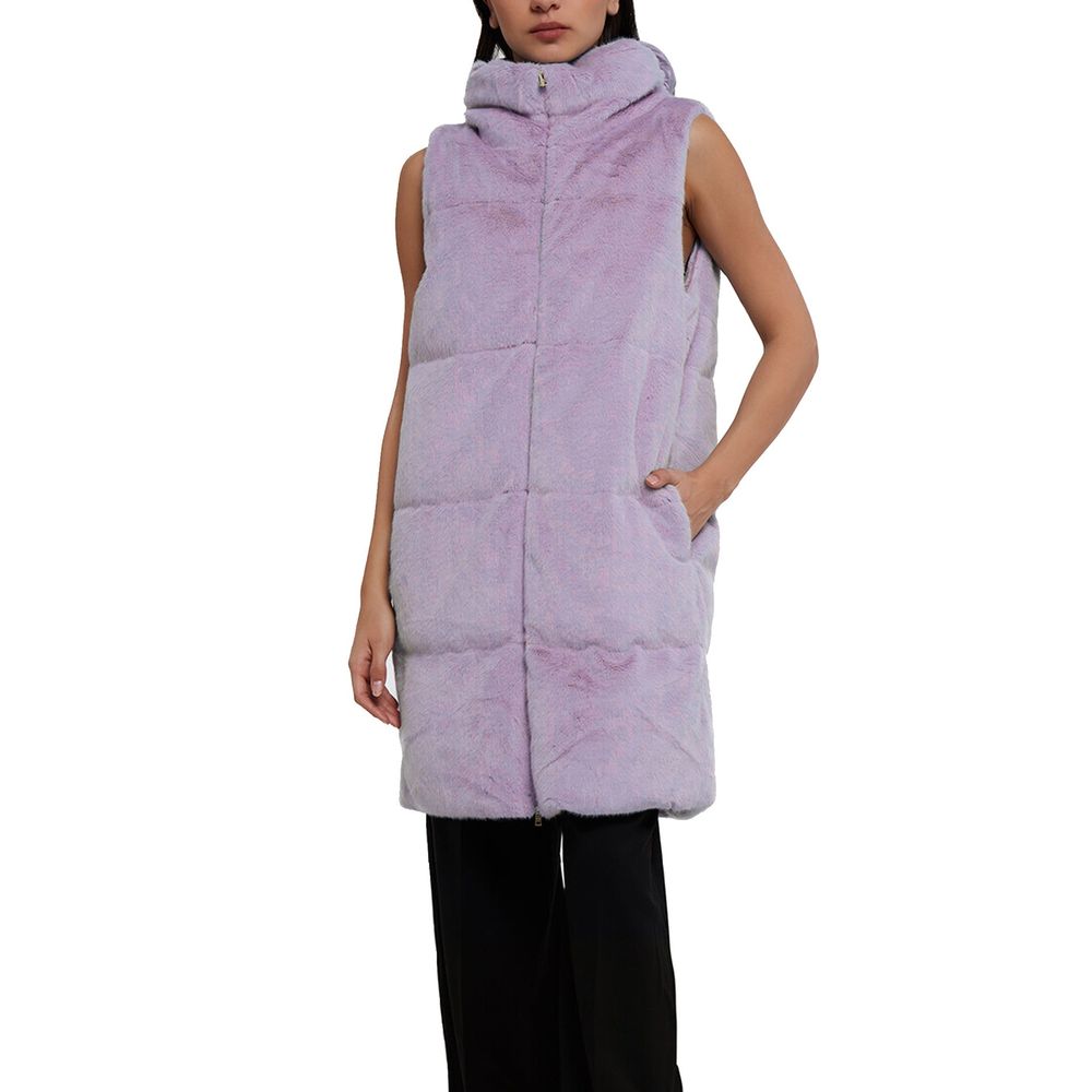 Herno Purple Polyamide Coat Herno