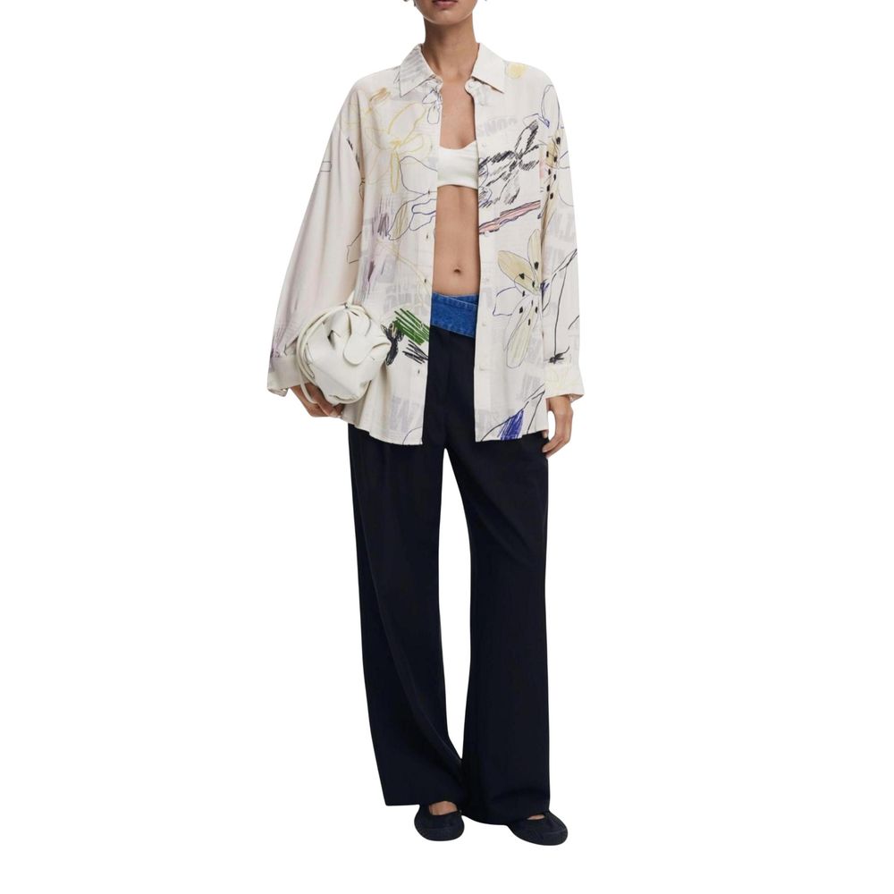 Desigual Beige Viscose Blouse Desigual