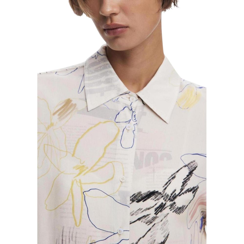 Desigual Beige Viscose Blouse Desigual