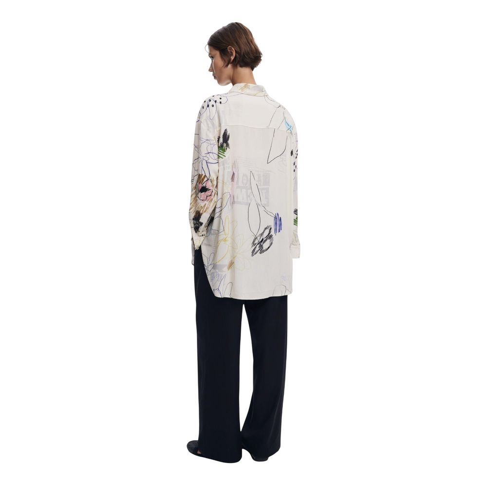 Desigual Beige Viscose Blouse Desigual