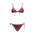 Kristina Ti Bordeaux polyamide bikini top with adjustable straps and underwire for a stylish beachwear look.