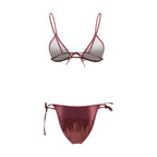Kristina Ti Bordeaux polyamide bikini top with adjustable straps and underwire, displayed on a white background.
