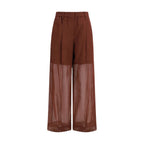 Brunello Cucinelli Brown Cotton Casual Pants Brunello Cucinelli