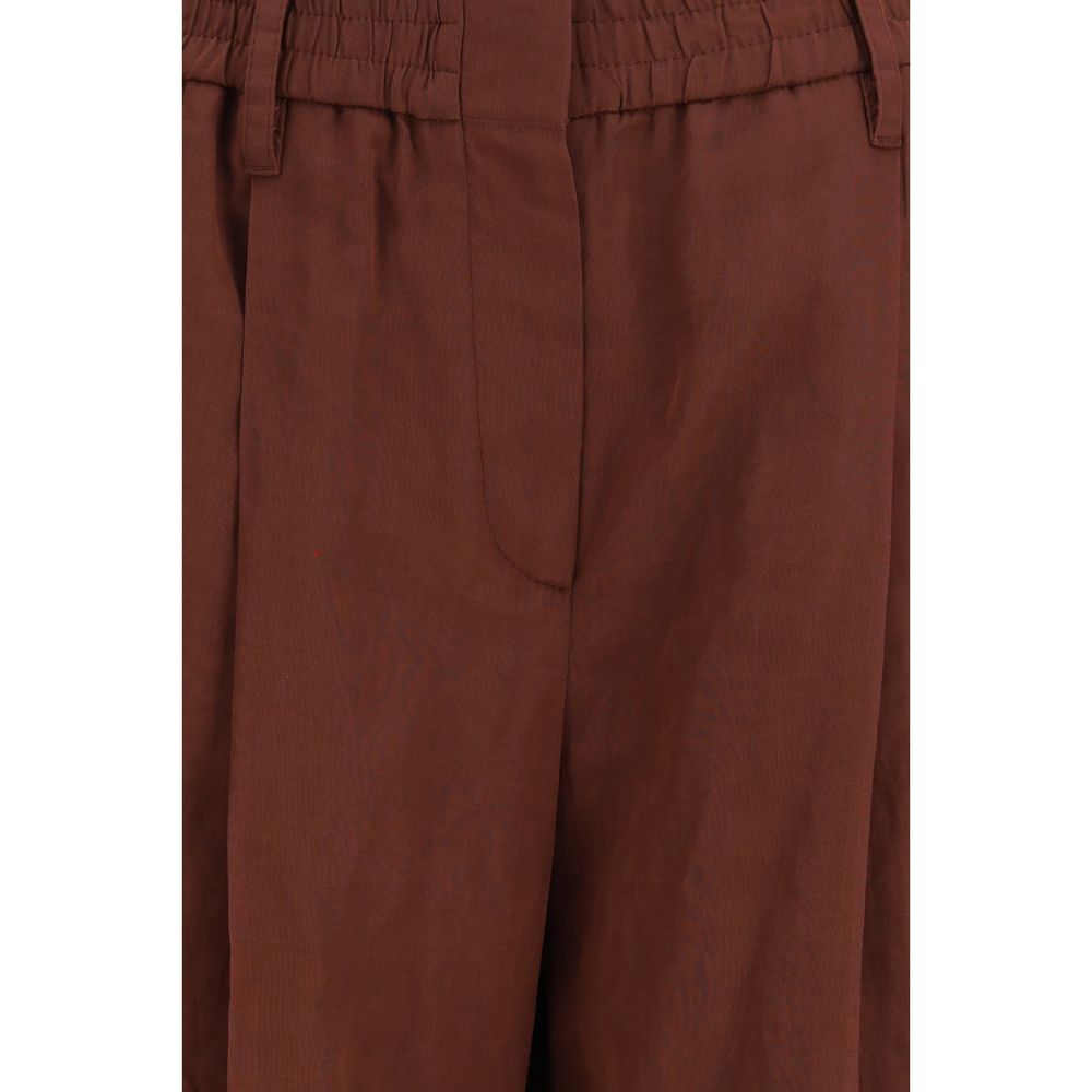 Brunello Cucinelli Brown Cotton Casual Pants Brunello Cucinelli