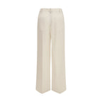 Brunello Cucinelli Beige Viscose Casual Pants
