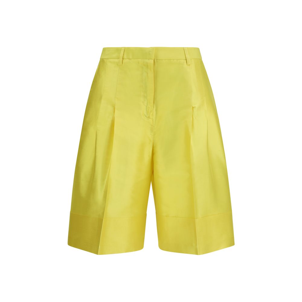 Sara Roka Bicolor Silk Bermuda Shorts Sara Roka