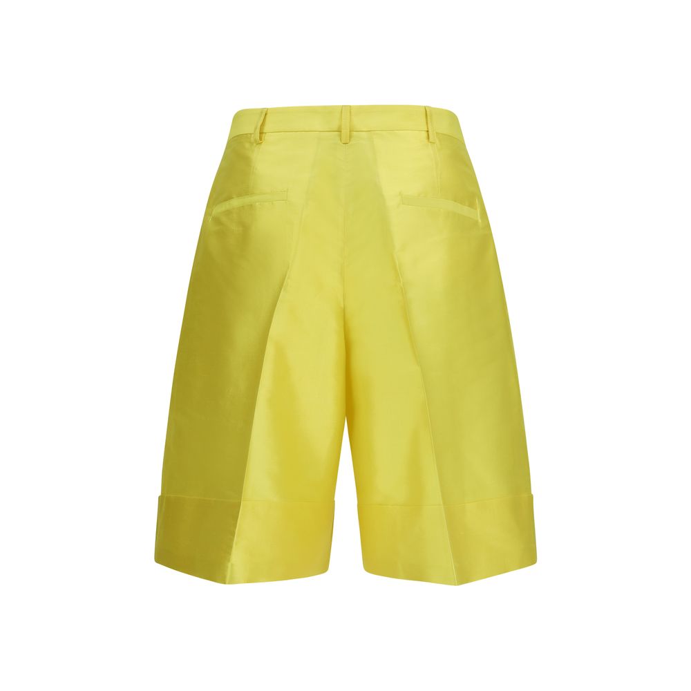 Sara Roka Bicolor Silk Bermuda Shorts Sara Roka