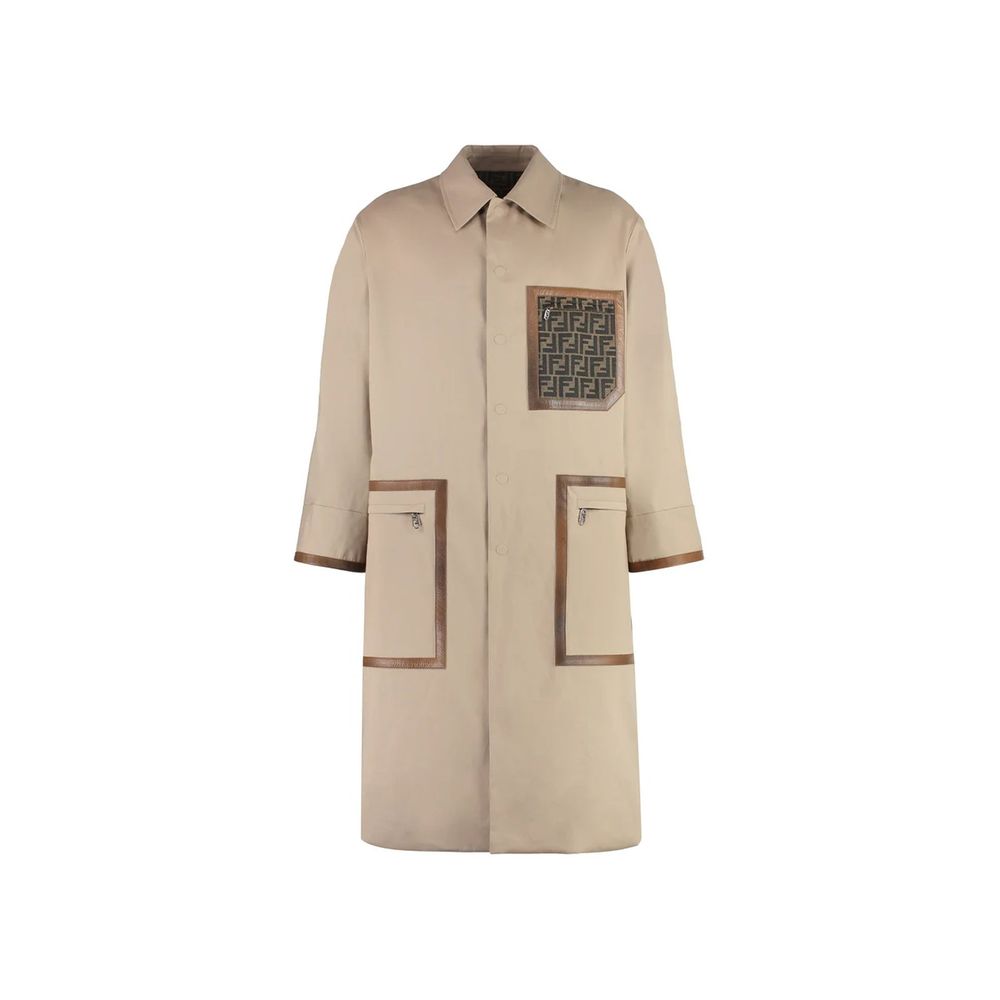 Fendi Beige Cotton Coat Fendi