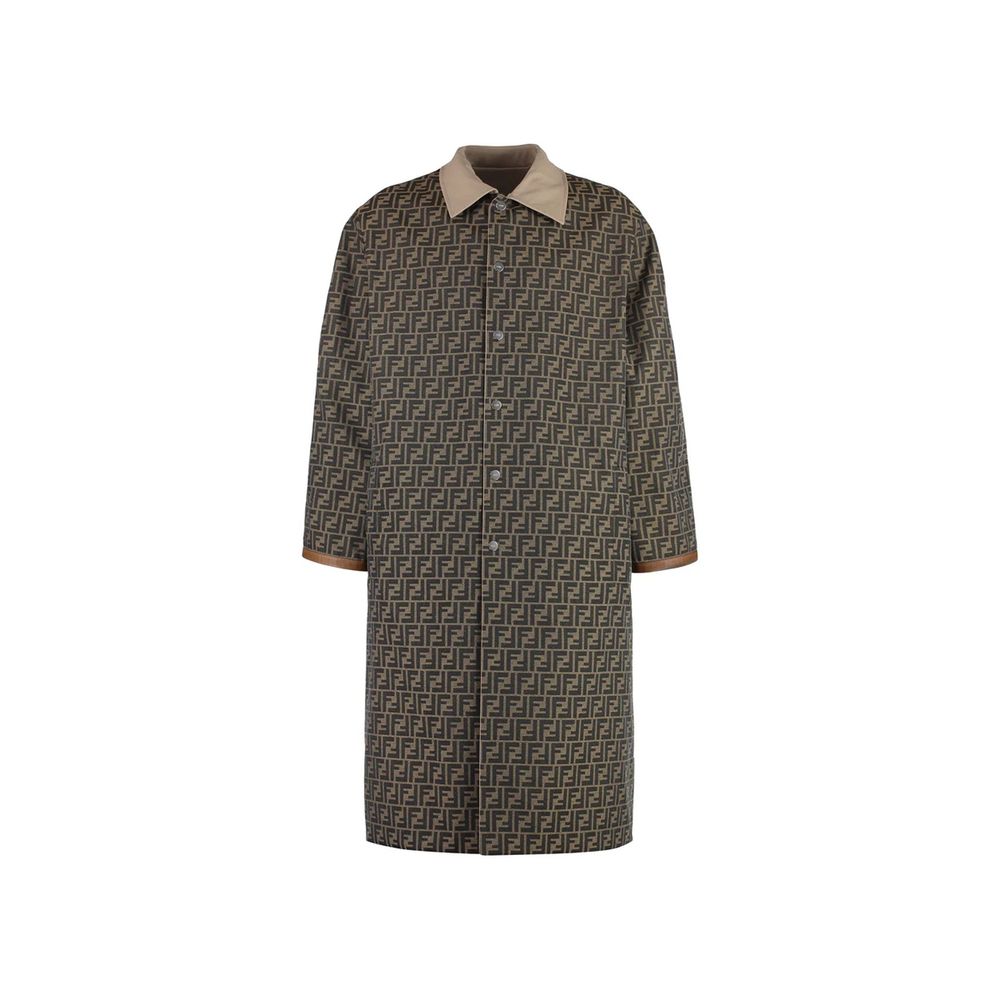 Fendi Beige Cotton Coat Fendi