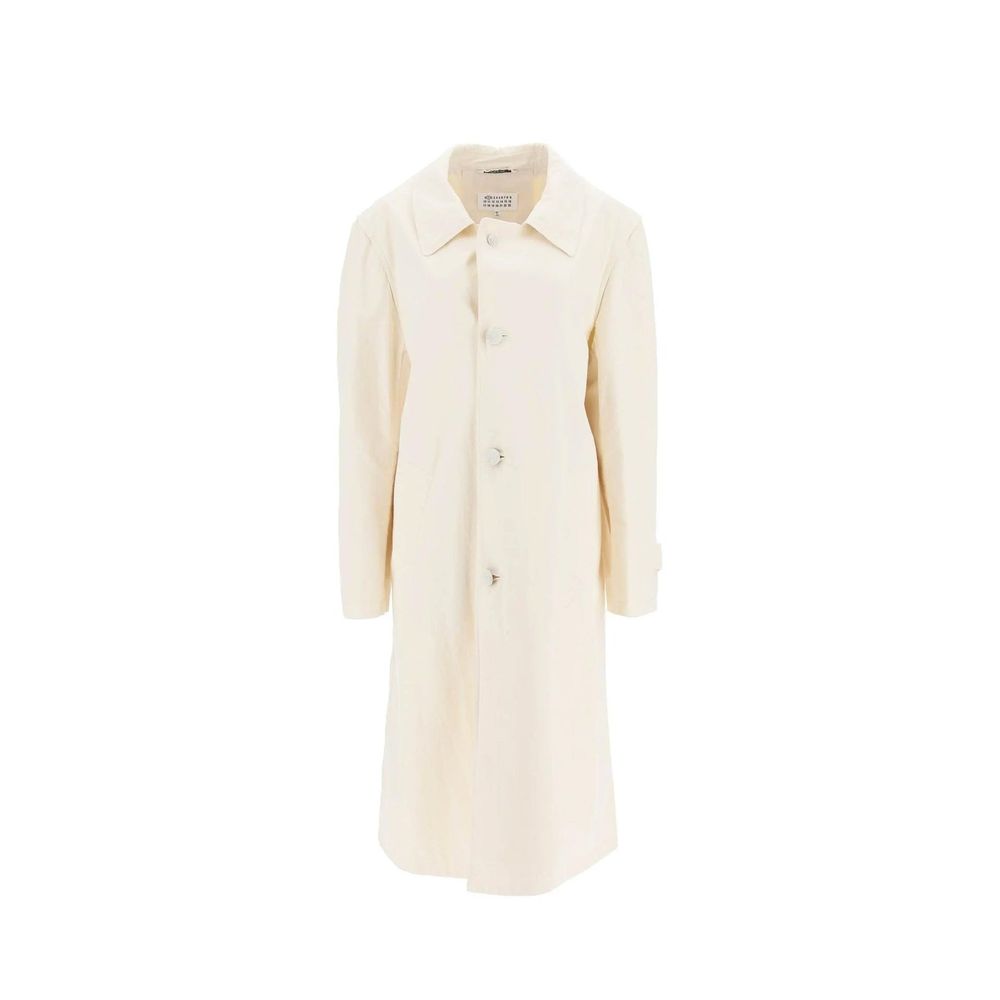 Maison Margiela White Cotton Coat Maison Margiela