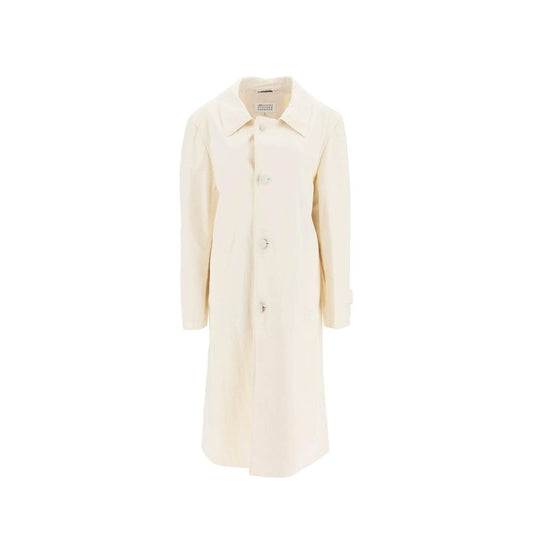 Maison Margiela White Cotton Coat Maison Margiela