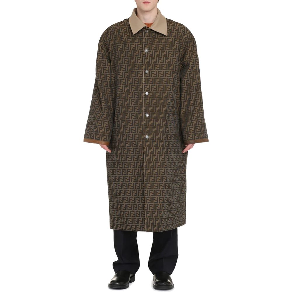 Fendi Beige Cotton Coat Fendi