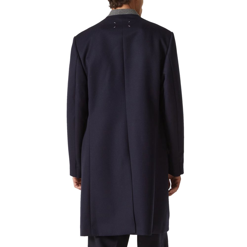 Maison Margiela Blue Wool Coat Maison Margiela