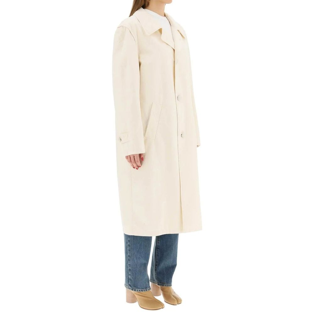 Maison Margiela White Cotton Coat Maison Margiela