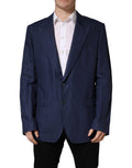 Dolce & Gabbana Blue Single Breasted 2 Button Suit Jacket - Eljoys Fashion 