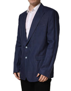 Dolce & Gabbana Blue Single Breasted 2 Button Suit Jacket - Eljoys Fashion 