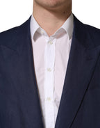 Dolce & Gabbana Blue Single Breasted 2 Button Suit Jacket - Eljoys Fashion 