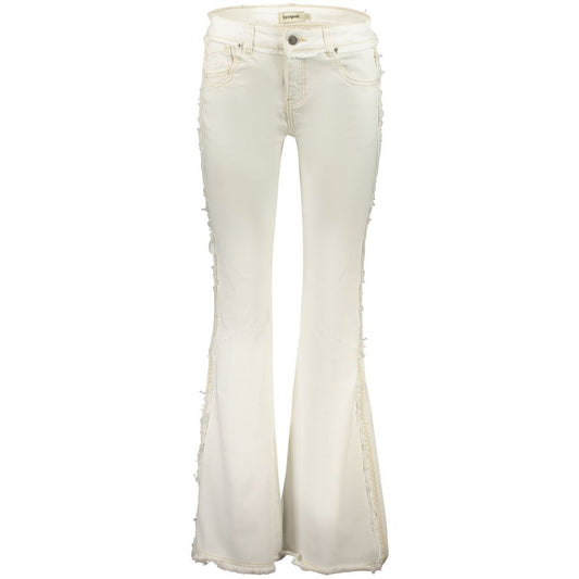 Desigual Bianco Cotton Female Jeans Desigual