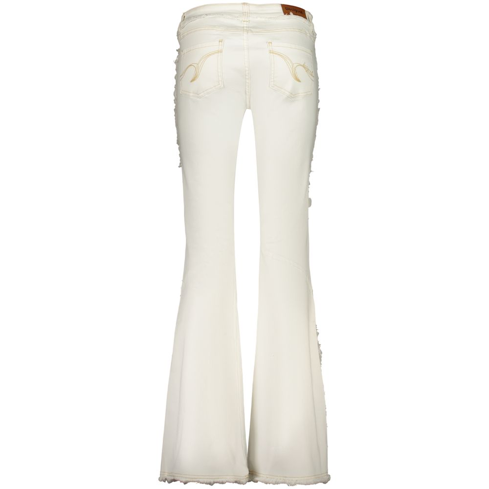 Desigual Bianco Cotton Female Jeans Desigual