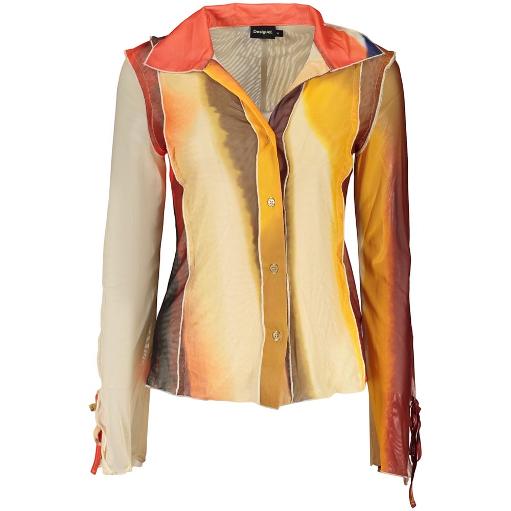 Desigual Beige Polyester Women Shirt - Eljoys Fashion 