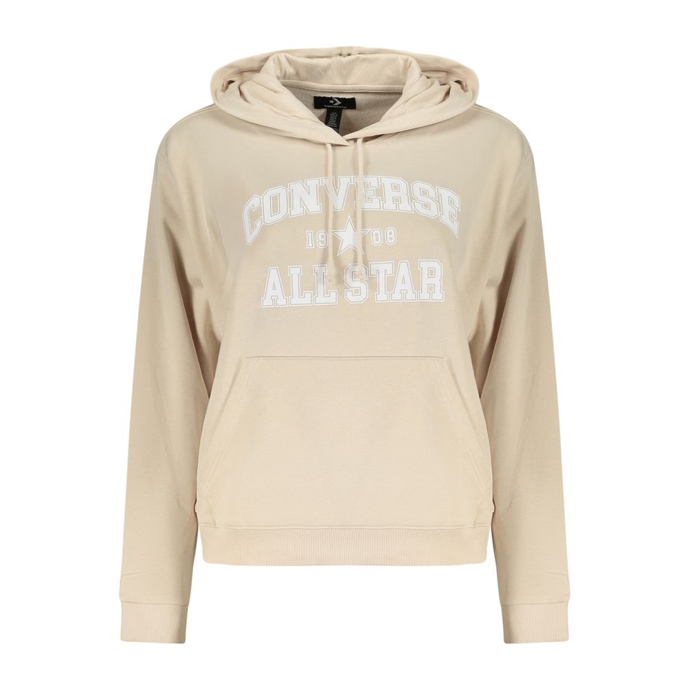 Converse Beige Cotton Women's Hoodie Converse