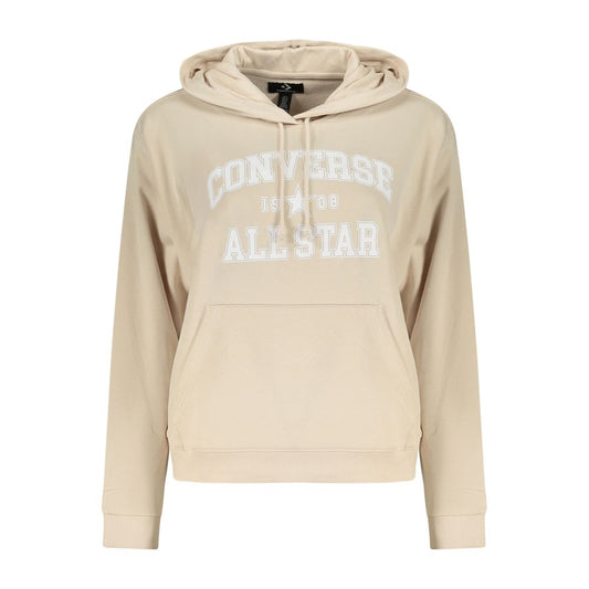 Converse Beige Cotton Women's Hoodie Converse