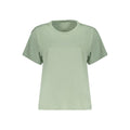 Pepe Jeans green cotton women's T-shirt with round neckline and short sleeves, casual and comfortable style.