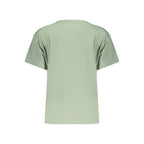 Pepe Jeans green cotton women's T-shirt with short sleeves and round neckline, casual and comfortable for everyday wear.