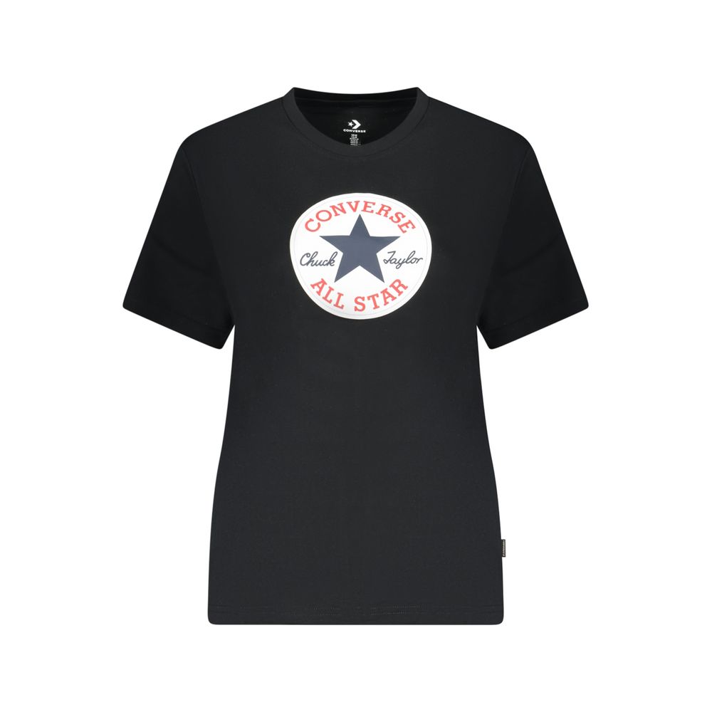 Converse Black Cotton Women's T-Shirt Converse