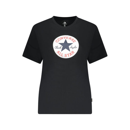 Converse Black Cotton Women's T-Shirt Converse