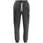Converse black cotton men's trousers laid flat showing front details and waistband, comfortable casual style.