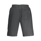 Black Converse men's cotton sweatpants with elastic waistband and pockets, casual athletic wear for men.