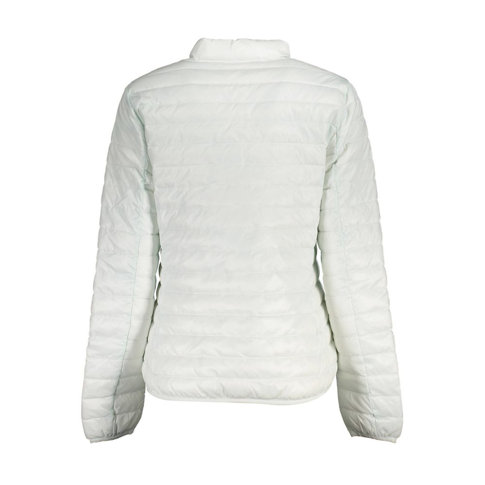 Norway 1963 Bianco Poliamide Donna Giacca, white women's jacket with zip and collar, front view.