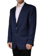 Dolce & Gabbana Blue Single Breasted 2 Button Suit Jacket