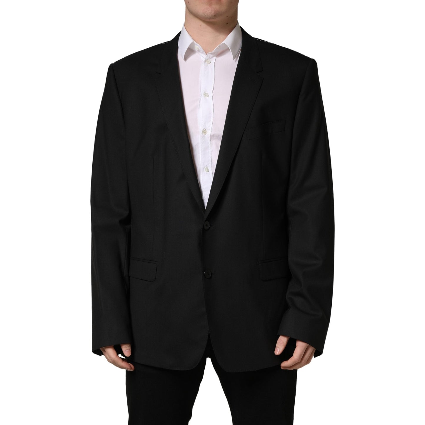 Dolce & Gabbana Black Single Breasted 2 Button Suit Jacket Dolce & Gabbana