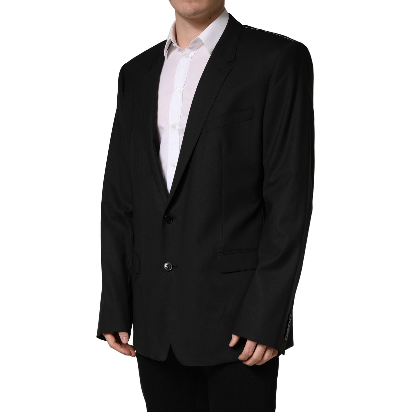 Dolce & Gabbana Black Single Breasted 2 Button Suit Jacket Dolce & Gabbana