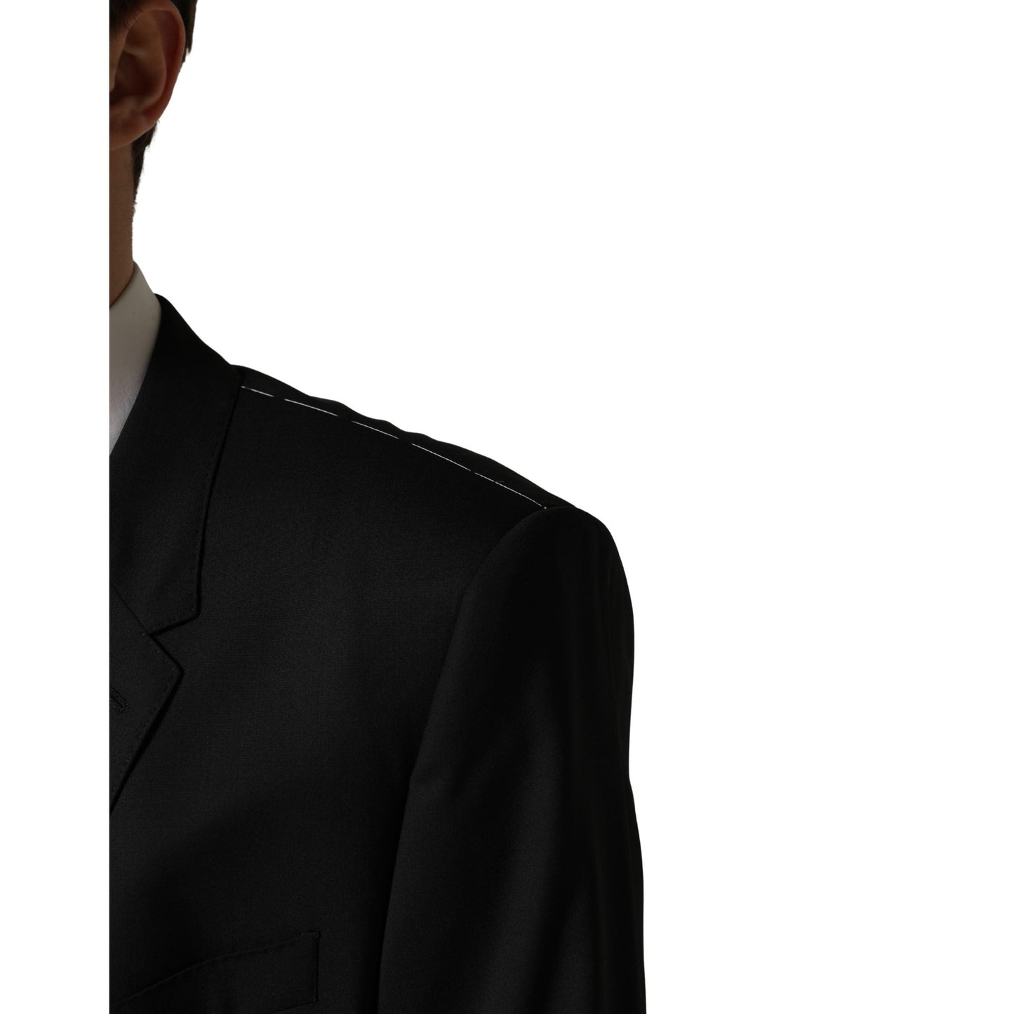 Dolce & Gabbana Black Single Breasted 2 Button Suit Jacket Dolce & Gabbana