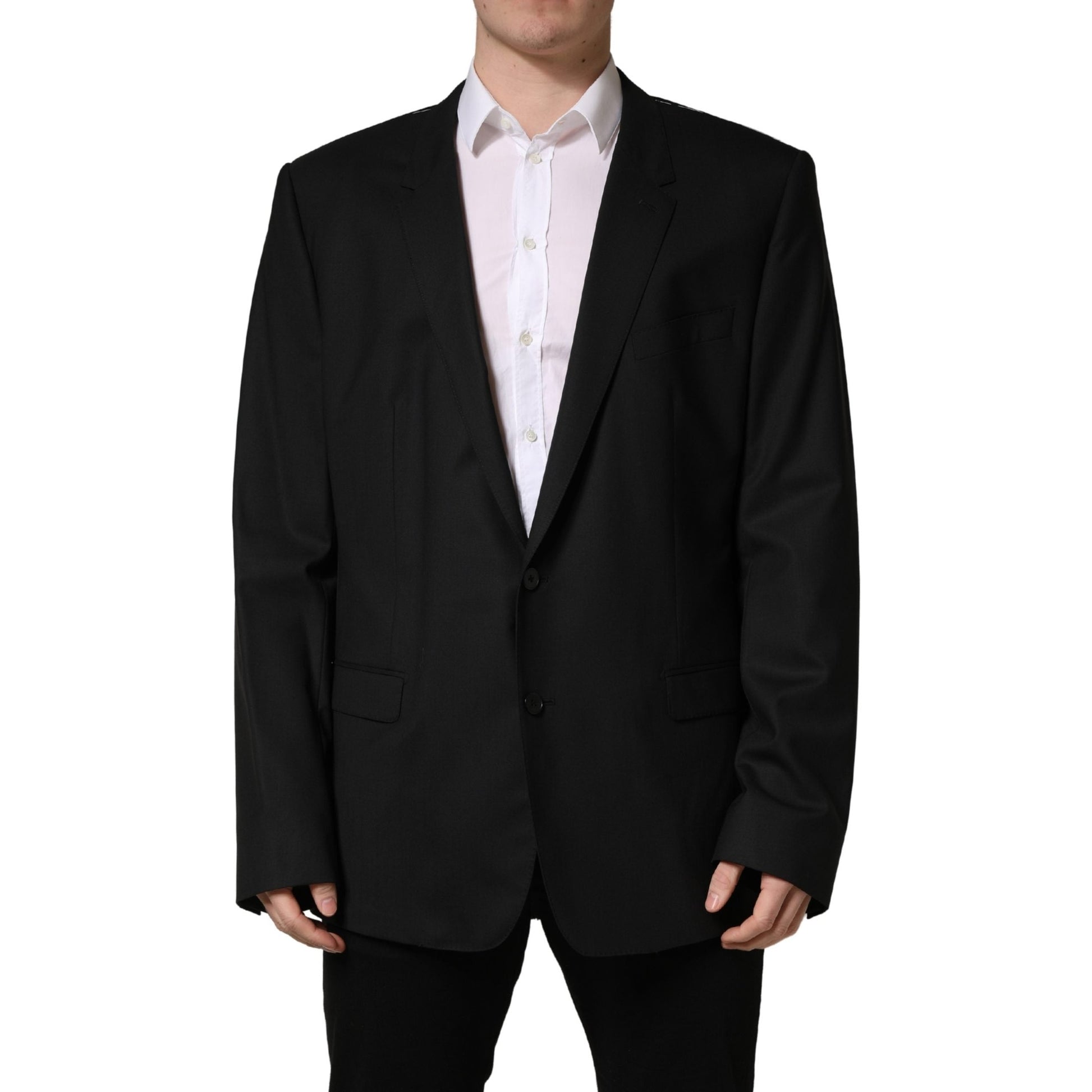 Dolce & Gabbana Black Single Breasted 2 Button Suit Jacket Dolce & Gabbana