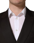 Dolce & Gabbana Dark Violet Wool Double Breasted Suit Jacket