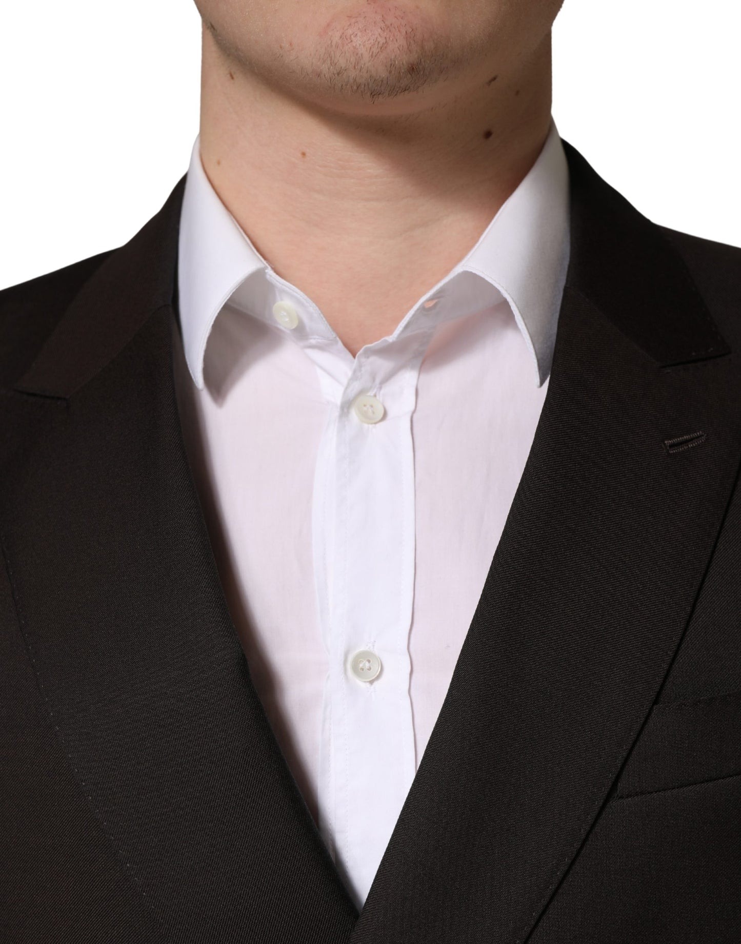 Dolce & Gabbana Dark Violet Wool Double Breasted Suit Jacket Dolce & Gabbana