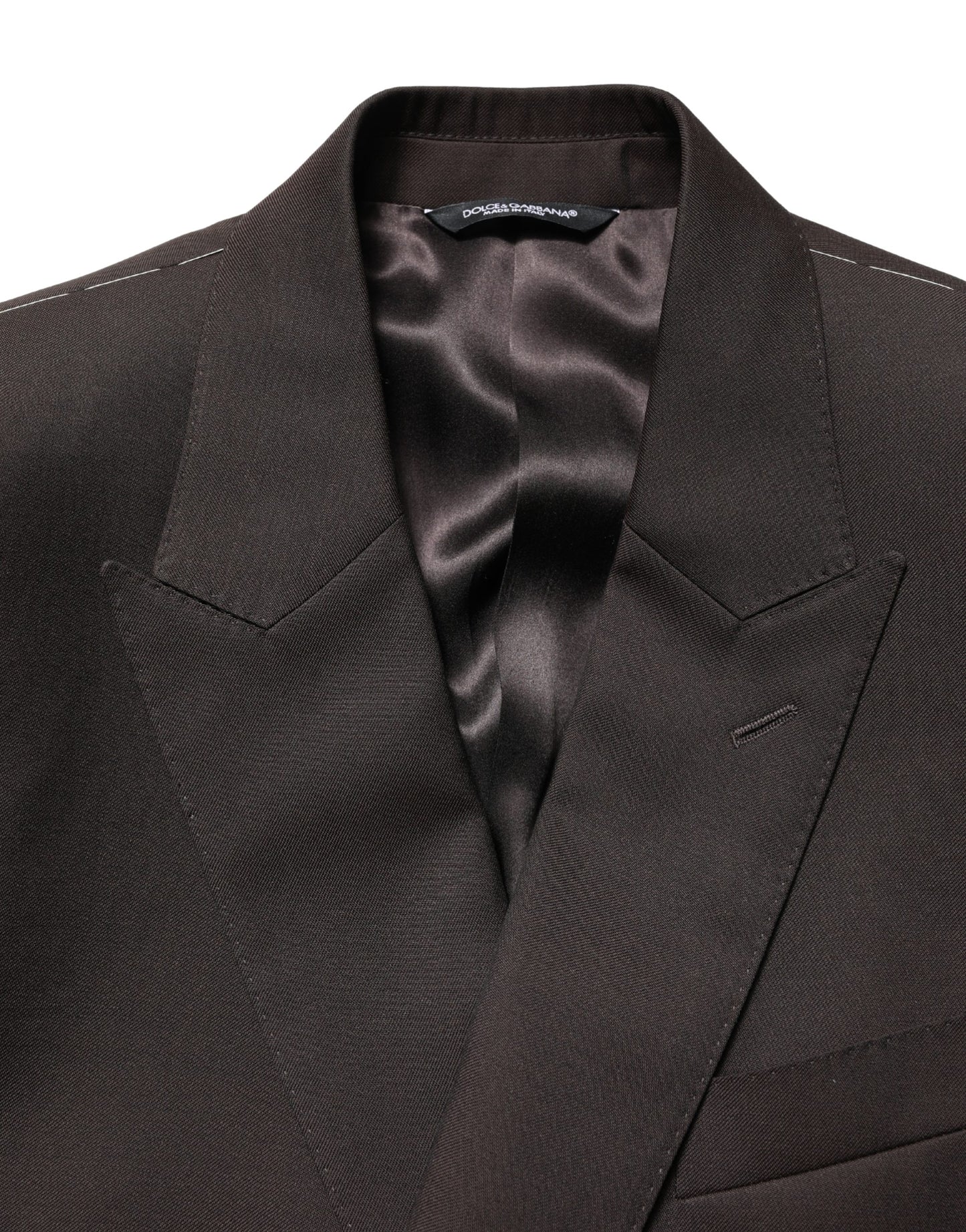 Dolce & Gabbana Dark Violet Wool Double Breasted Suit Jacket Dolce & Gabbana