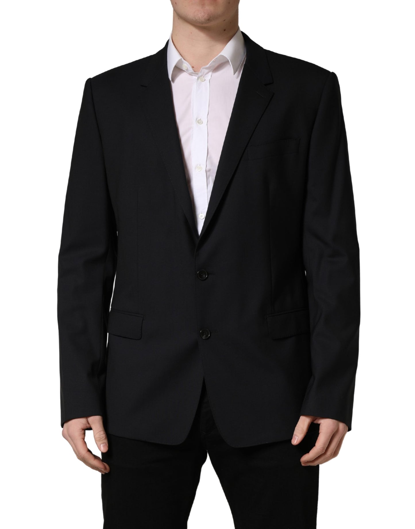 Dolce & Gabbana Blue Single Breasted 2 Button Suit Jacket Dolce & Gabbana